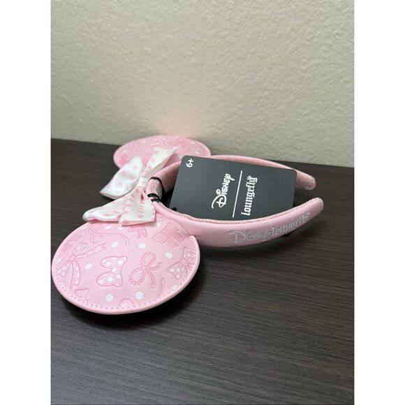 Loungefly Disney Minnie Mouse Polka Dot Pink Ears Headband